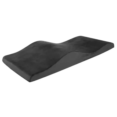 ZythrXLate Schönheitssalon Gebogene Verlängerung Wimpernbettauflage Samt Massagetisch Wimpernmatratze Bett for Schönheitssalon für Massagetherapeuten, Schönheitssalon(Black Mattress)