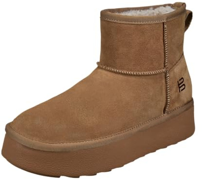 TT bagatt Women's Classic Boots, Women's Boots, Warm Lining, Warm Lined, Brown 6000, 6 UK