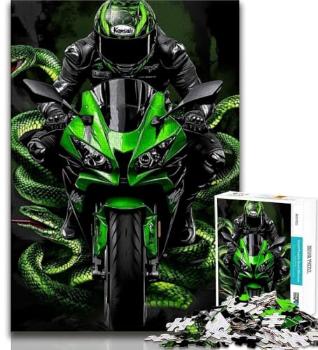 Puzzles für Erwachsene, 1000 Motorrad-Puzzles für Erwachsene, Lernspiel-Herausforderung, Spielzeug-Angebot als Geschenk für die ganze Familie (Größe 38x26cm)