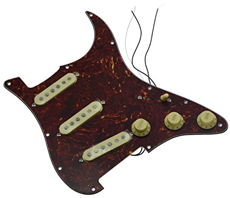 KAISH Loaded Strat Pickguard vorverdrahtet ST SSS Pickguard mit Alnico-Tonabnehmern Vintage Schildkröte