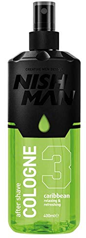 NISHMAN Aftershave Cologne 04 - Lemon 400ml – Erfrischende Aftershave Sprüh-Lotion für Herren – Duft von Traditioneller Zitrone, Eukalyptus, Rose, Moschus – Herren Aftershave Kölnisch Wasser