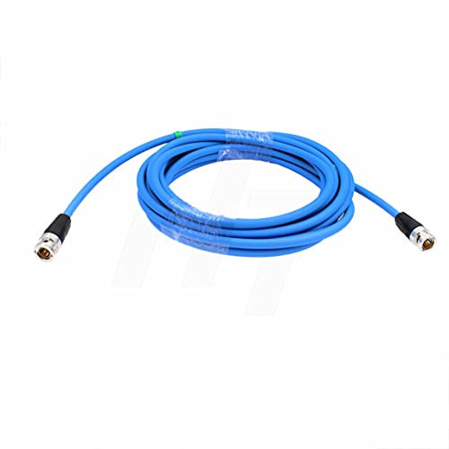 Hangton 12G 4K 60P SDI BNC 75Ω Coaxial Video Cable Canare LV-61S for Blackmagic Decimator Komodo Alexa Atomos Broadcast Camera Monitor (3m, Blue)