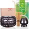 Goodwei Matcha Kit Thé Matcha BIO Japonais avec Fouet Bambou, Bol de Cérémonie en Céramique et support à fouet | Coffret cadeau (Tetsu)