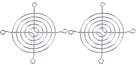 Gaoominy 2 X Protezione per Griglia di Protezione Filo Metallico Wire Grid 80 Mm Ventola di Raffreddamento per PC