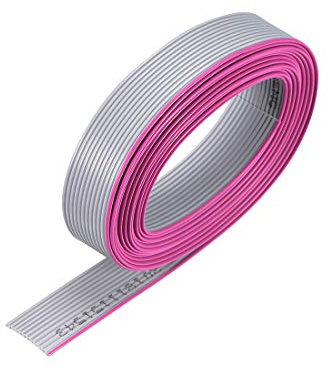 sourcing map IDC Wire Flat Ribbon Cable 2m/6.6ft Length 1.27mm Pitch 12 Pins Gray for JTAG/ISP Connecting