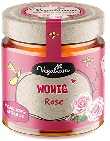 Vegablum Wonig Rose, Vegane Honig-Alternative, Bio & Vegan, Honigersatz (225g)