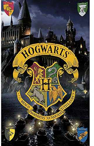 Harry Potter Badetuch Hogwarts 75cm x 150cm Velours-Qualität Strandlaken Strandtuch Handtuch Badelaken Saunatuch Gryffindor Hufflepuff Ravenclaw Slytherin Ron Hermine passend zur Bettwäsche