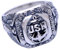 Herren damen USN united states navy ring 925 sterling silber US militär veteran adler und marine anker ring größe 58