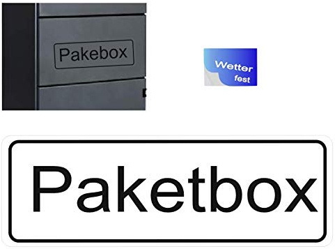generisch 1x Paketbox Schriftzug Aufkleber, Abziehbild (R 41/7) T (10 x 3 cm)
