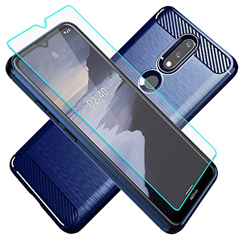 Cover Nokia 2.4, Ultra Sottile di Gomma, Custodia Protettiva Antiurto,per la Nokia 2.4 Smartphone, Blu