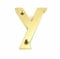 Ironmongery Solutions® House Door Letters A to Z in Polished Brass - Fit To All Types of Door 50mm (Y)
