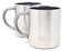 AllEco® Edelstahl Thermobecher mit Henkel Becher 2er Set Edelstahl-Kaffeebecher Metall Thermosbecher Edelstahlbecher doppelwandig Kaffeetasse Tasse Camping Zubehör (2x200ml)