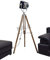 Nautical Hollywood Marine Camera Floor Lamp Vintage Spotlight Tripod Wooden Floor Lamp Home Decor