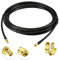 Superbat Cavo Antenna SMA 5M SMA Maschio verso SMA Femmina Cavo RG8X con 3 Pezzi Kit Adattatore SMA per Antenne 4G LTE, WLAN, Router Huawei, Dispositivi SDR, Radioamatori, ADS-B