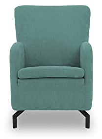DOMO. collection Sessel Franca, Polstersessel mit hoher Rückenlehne und Metallfüßen, Einzelsessel, Armsessel 68 x 82 x 93 cm (BxTxH), mint (grün)