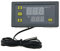 FamilyMall High Accuracy Digital Temperature Controller Temp Alarm Thermostat DC 12V 20A LCD for Cooling Heating Meter