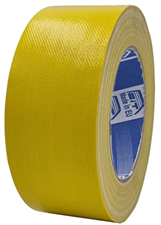 ACIT Super 50 mm x 25 M, verstärktes Gewebeband, Duct Tape, amerikanisches Gewebeband: Reparaturen, Befestigung und Verpackung mit hoher Dichtheit (Gelb)
