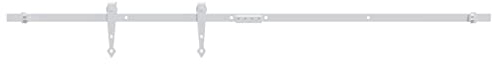 vidaXL Kit Mini Puerta Corredera Armario Guías con Carril Herrajes Sistema Mecanismo para Granero Cocina Estudio Decoración Acero Carbono Blanca