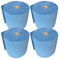 FEBLUE | Putzrolle blau 2-lagig [4 Rollen = 2.000 Blatt] 500 Blatt/Rolle | 22x35cm | hochwertige und sehr saugfähige Putztuchrolle
