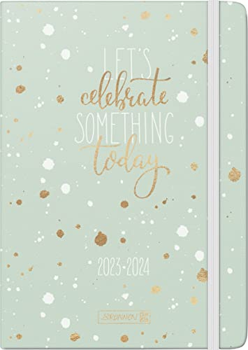 BRUNNEN Schülerkalender „Celebrate“ 2023/2024 2 Seiten = 1 Woche A5 mint