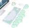 AJAZZ Teclado en la Nube Reposamuñecas y Alfombrilla de ratón Juego de Soporte para muñecas y Posavasos,Espuma viscoelástica de Cuero de PU,Antideslizante,Alivia el Dolor de muñeca,Ergonómico-Verde