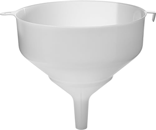 Entonnoir à Bord Haut Ø20 cm – Capacité 2,4 L – Plastique Alimentaire – Pour Bonbonnes 3L et 5L – Pour Vin & Bière Maison
