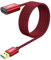 SUNGUY USB 3.0 Extension Cable, 2 m Extension Cable 5 Gbps Super Fast Short USB A Male to A Female Extension for Card Reader, Keyboard, Printer, Scanner, Camera-Red
