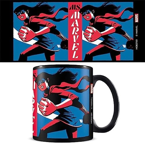 Marvel Ms Marvel Mug (Kamala Design) 11oz Ceramic Coffee Mug, Marvel Gifts for Men, Marvel Gifts for Women, Cups and Coffee Mugs for Women and Men, Mugs for Kids - Official Merchandise