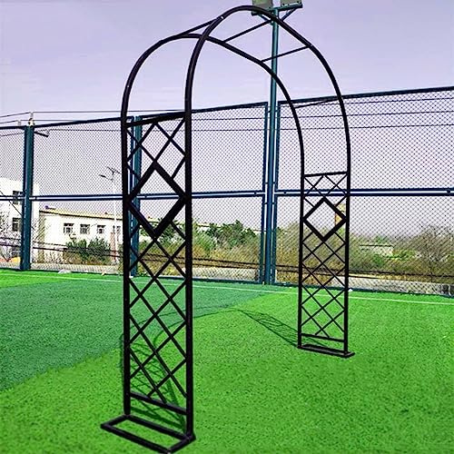 ARtsim Metall Rosenbogen Deko Garten Torbogen Rankhilfe Rosengitter freistehend Rosenhilfe metallbogen Kletterpflanzen (Color : Schwarz, Size : 300cm x 230cm)