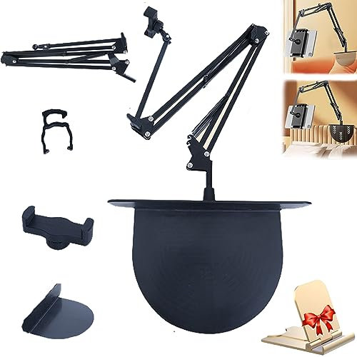 Camic Hidden Bedside Phone Tablet Holder Retractable, Cell Phone Tablet Holder for Bed, Sofa and Desk