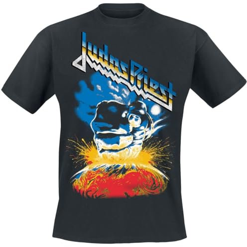 Judas Priest Vintage Ram It Down Tour Dates Homme T-Shirt Manches Courtes Noir 4XL