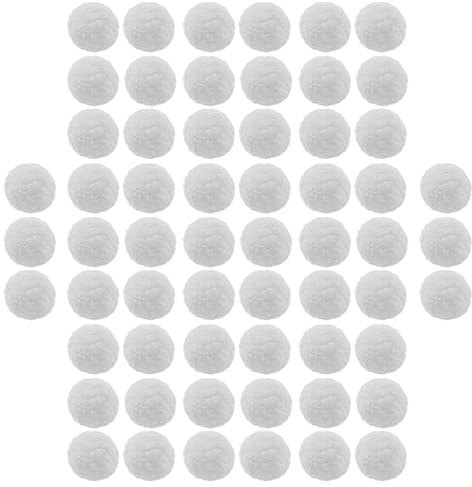 Pompons – Weiß – 1 cm – 60 Stück