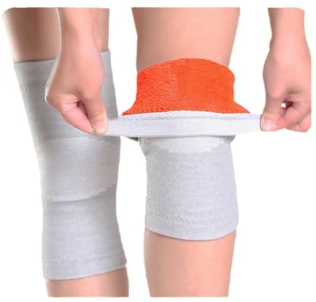 iEasey Thermal Knee Warmer with Warm Lining Stretchy Knit Knee Sleeve Night Sleep Knee Wrap Pad Brace Support Band Knees Braces- Best for Cold Knee Problems, Elders Gift