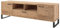 Home4You TV-Lowboard - 194 x 62 cm - Akazie massiv sägerau - Metall - 2 Türen - 1 Schublade