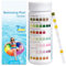 Pool Teststreifen 7IN1 Teststreifen Pool 100 Stück, Genauer Teststreifen für Pool,Spa,Ausreichend Pool Tester für pH,Härte,Gesamtalkalität,Cyanursäure,Gesamtchlor,freies Chlor Brom (7IN1 V1)