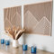 SnugLife Wandschmuck aus Holz, moderne Holzplatte, Bergwanddekoration, dekorativ, Wald, Natur, abstrakte Linie, minimalistische Wandkunst für Wohnzimmer, Schlafzimmer, Bauernhaus, groß, 59,7 x 59,7