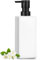 GMISUN Seifenspender Bad, 12 Unze / 350 ml Seifenspender weiß für Badezimmer, Modern Handseifenspender Weiss aus Glas für Küche, Stivoll Flüssigseifenspender mit Kunststoffpumpe, Soap Dispenser
