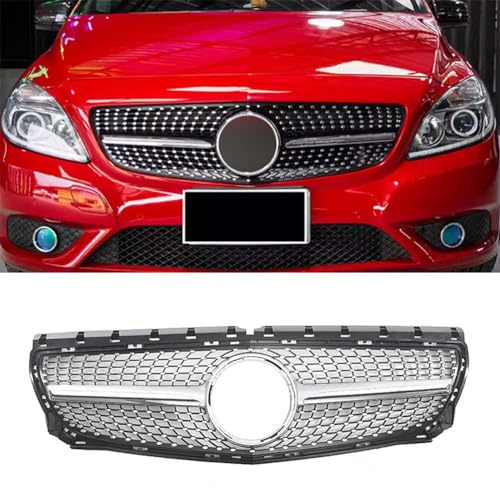 ABS Griglia Anteriore Per Mercedes-Benz Classe B W246 B180 B200 B250 B220 2012 2013 2014 Paraurti Anteriore Da Corsa Grill accessori tuning,Silver
