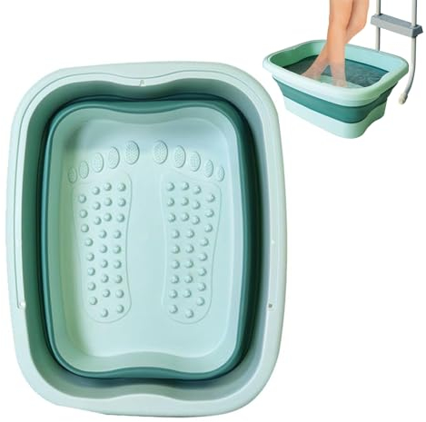 Libcflcc Tragbare Pool Fußbadewanne, Fuß Einweichen Badewanne Waschbecken für Pool Einstiegsleiter Große Faltbare Kunststoff Waschwanne Küche Obst Gemüse Waschbecken Camping Wäsche Autowaschbecken