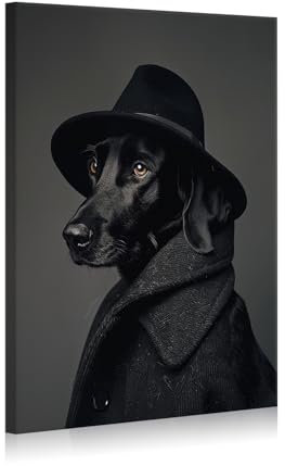 JBER Leinwand Gemälde Wandkunst Poster, Hochwertige Heimdekoration, geeignet für Baddekoration, Raum personalisierte Dekoration, 30cm x 40cm (Hund)