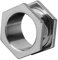 Taffstyle Flesh Tunnel Ohr Ear Plug Ohrpiercing Hexagon Silber 22mm