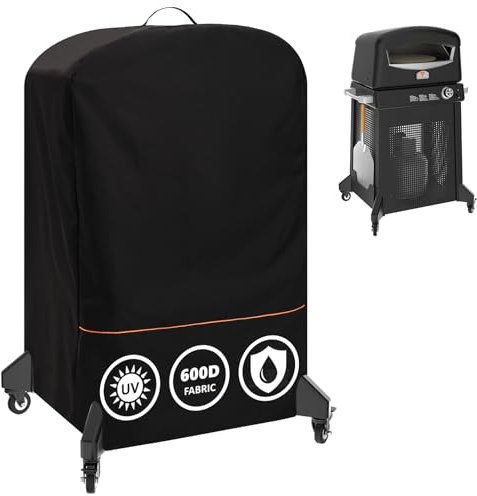 Pizza Oven Cover for Blackstone 6825 Standing Pizza Oven, 16 inch Outdoor Pizza Oven Accessories, Waterproof Propane Gas Pizza Oven Cover with Top Handle & Windproof Buckles, Black ( Cover Only)