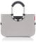 reisenthel loopshopper M herringbone grey – Stabile Tasche mit praktischen Fächern aus recycelten PET-Flaschen – Eleganz beim Einkaufen, viel Funktion inklusive!