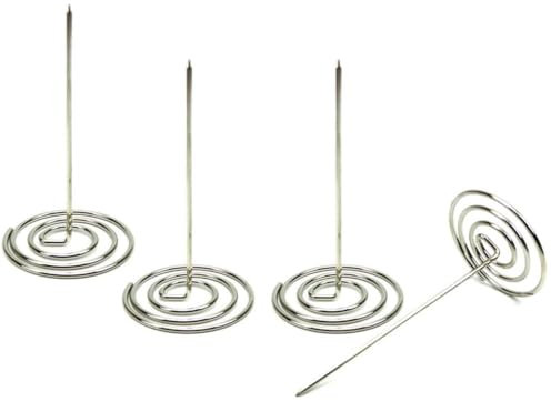 ZettelspießEr,Armastuse 4 Stück Zettelspießer,Kassenbon Halter mit Runde Basis, Papier Spike Halter, Schreibtisch Quittung Halter