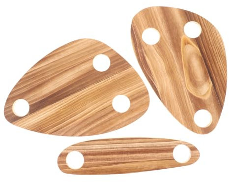 Amosfun 3pcs Wine Floating Trays Bottle Cheese Plate Jewelry Holder Stand Serving Tray Cheese Storage Trays Wine Bottle Topper Board Cocktail Plate Charcuterie Tray Wine Bottle Tray Wooden
