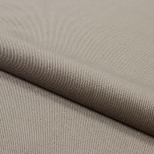 Fabreco - Samtstoff Meterware KRONTOS (100 x 145 cm) - Polsterstoff Möbelstoff Meterware – Bezugsstoff Möbelstoff - Stoffe zum Nähen - Weicher Samt Stoffe für Stühle & Sofa Beziehen (Beige)