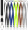 Azlanway Coloré Tour De Cou Porte Badge, 15Pcs 45cm Courroie De Lanière Sangle Cordon avec Fermoir Métallique Pivotant pour Porte Badge/Carte d'identification, Porte-clés