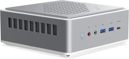 MINIS FORUM Mini PC UM870 Slim, AMD Ryzen 7 8745H 8C/16T bis zu 4,9 GHz, Barebone-Version mit DDR5/PCIe4.0 SSD, AMD Radeon 780M Grafikkarte, HDMI/USB 4/DP, RJ45 2,5G, WiFi, BT