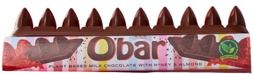 Catherine's Originals O'Bar, 200g Vegan Milk Chocolate Bar with H*neycomb and Almonds