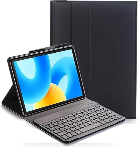 YHFZR Tastiera Custodia per Vivo Pad 5 Pro Tablet 13 Pollici, QWERTY Sottile PU Custodia con Supporto Cover Tastiera Rimovibile Wireless Keyboard per Vivo Pad 5 Pro Tablet 13 Pollici, Nero